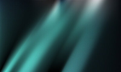 Abstract teal and black gradient background with subtle grain and diagonal light rays