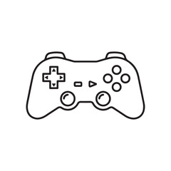 Video game controller line icon. Gamepad line icon