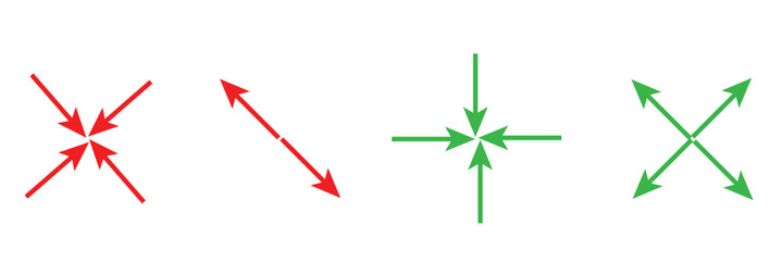 Zoom in and out icon with white background EPS 10