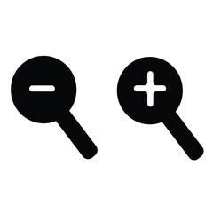 Zoom in and zoom out icon illustration EPS10