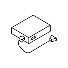 External Hard Drive Oultine Icon - Technology Symbol