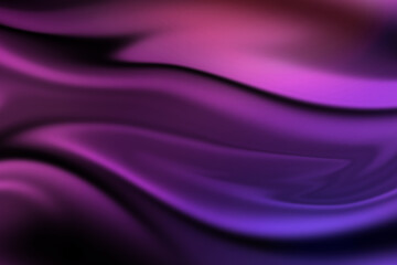 Illustration of abstract flowing silk fabric texture with smooth waves and gradients of purple and pink, creating a vibrant and dynamic background for creative projects