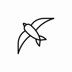 swallow flight icon sign vector