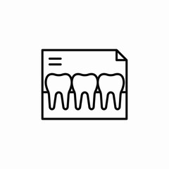 teeth dental documents icon sign vector