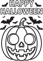Happy Halloween Silhouette Design. Halloween Black cat peeking illustration clipart design, silhouette illustratio.trendy baby rainbow, pumpkin letters.