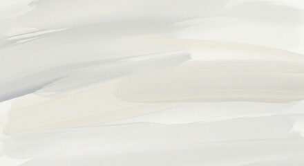 Obraz premium Abstract background with soft, horizontal brush strokes in muted shades of grey, beige, and white, creating a gentle texture