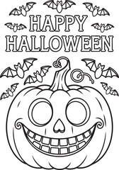 Happy Halloween Silhouette Design. Halloween Black cat peeking illustration clipart design, silhouette illustratio.trendy baby rainbow, pumpkin letters.