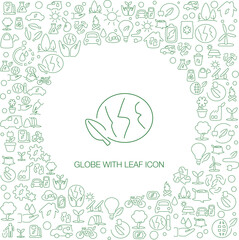 Globe with Leaf Icon