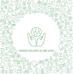 Hands Holding Globe Icon