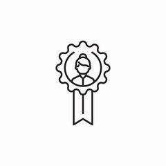 best employee badge icon sign vector