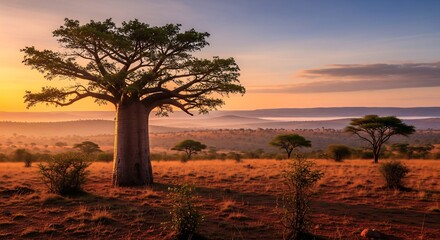 Obraz premium Symbol of growth: a vibrant African landscape