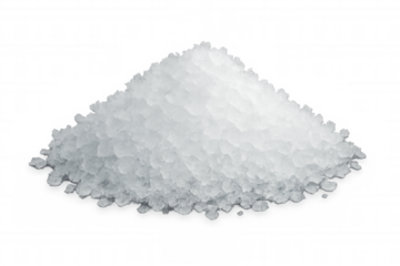 Pile of crushed ice forming a refreshing heap, suitable for beverages, chilling food, and winter themes. Transparent background