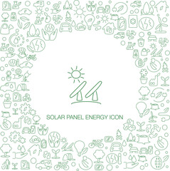 Solar Panel Energy Icon