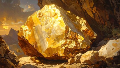 Gold ore is a natural rock containing visible veins or specks of gold