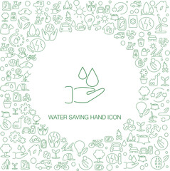 Water Saving Hand Icon