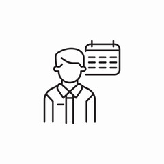 employee schedule icon sign vector