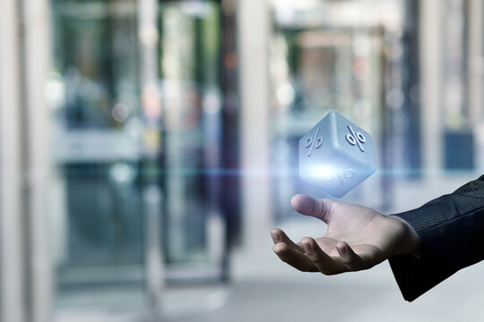 Floating cube captures attention in modern urban setting.