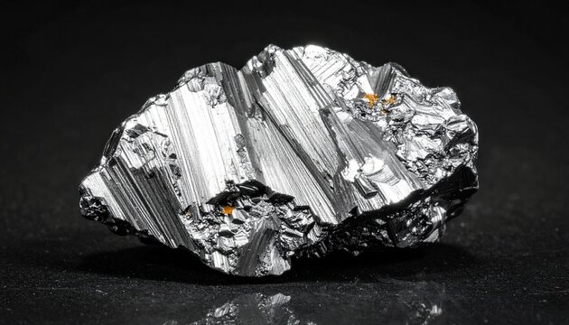 Silver ore is a mineral-rich rock that often appears gray or dark with metallic silver 