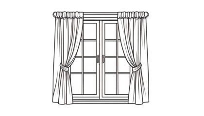 Window with double drapes, classic style