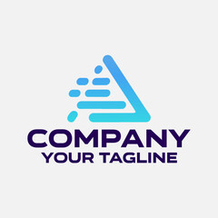 Expedition logistics logo cube box logo