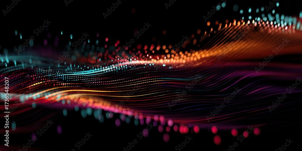 Wall mural modern digital abstract 3d background. can be used in the description of network abilities, technolo