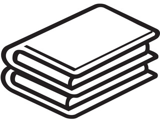 Minimalist Books Icon with Attractive Clean Vector Illustration