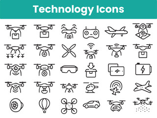 Editable Internet of Things (IoT) Icon Set
