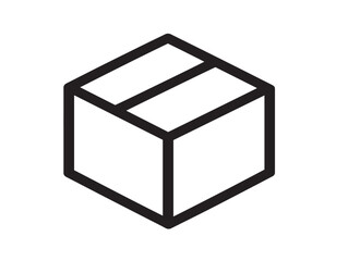 Sleek Stylish Box Icon with Elegant Contemporary Minimalist Style