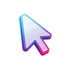 Colorful Modern Arrow Pointer Graphic on Black Background for Web Design Elements