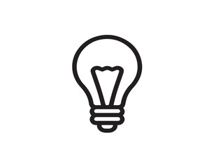 Obraz premium Modern Clean Vector Bulb Icon with Attractive Minimalist Style