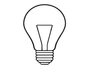 Fototapeta premium Stylish Light Bulb Icon in Professional Minimalist Line Artwork