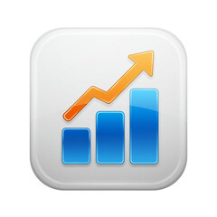 Rising Bar Chart with Upward Arrow Demonstrating Positive Growth and Financial Success