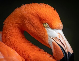 Close-up of flamingo head