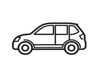 Fototapeta premium Sleek modern side car design drawn with minimalist vector line art