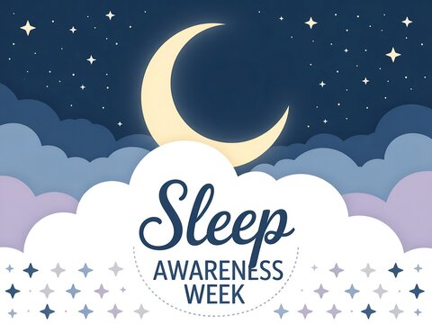 Embrace restful nights and better health during sleep awareness week with a celestial scene