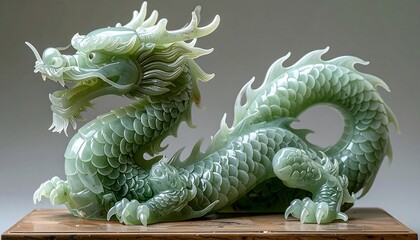 Jade dragon sculpture