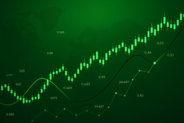 Naklejka premium Digital representation of candlestick chart.