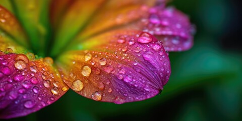 Rain Drops on Pink Flowers