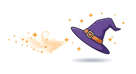 Whimsical Magic Hat Icon for Creative Corporate Storytelling & Engaging Halloween Marketing