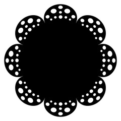 Vintage napkin vector silhouette design element