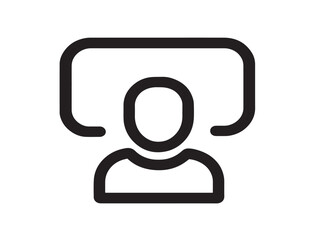 Stylish Minimalist Comment User Icon Design