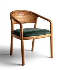 A stylish wooden chair with a cushioned seat, showcasing contemporary design and natural materials. Ideal for modern homes.