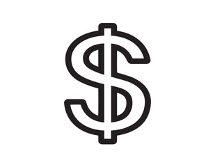 Dollar Icon with Clean Minimalist Vector Design