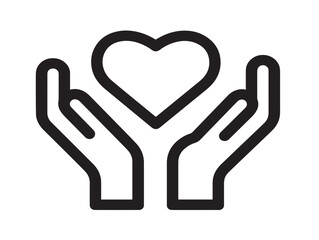 Donate Icon with Clean Stylish Vector Minimalist Design