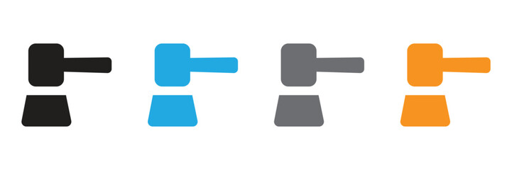 Sleek door handle icons in various colors bring a modern touch to architectural and design projects, perfect for enhancing user interfaces and presentations.