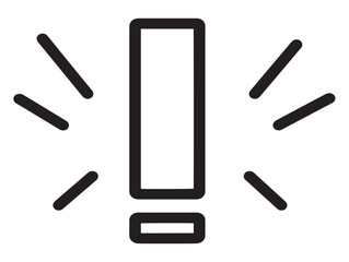 Attention grabbing exclamation icon in modern minimalist style