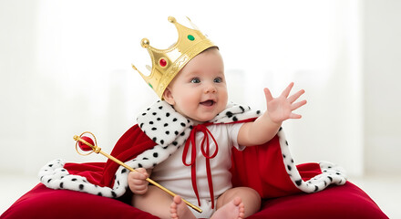 Children's day  baby king photos cute baby photos baby crown photos baby royal photos baby photoshoot ideas adorable baby pics