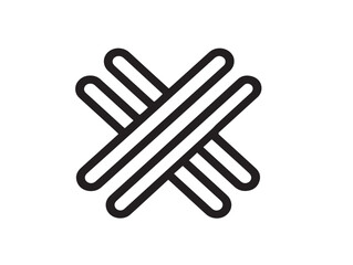 Elegant expansion arrows icon with simple attractive vector style