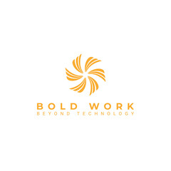 A logo for an AI transformation company featuring an abstract, turbine-like design that symbolizes power and progress. A light gradient suggests illumination and a clear path forward.