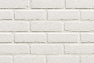 Obraz premium High detail white brick wall closeup showing mortar lines clean painted surface texture